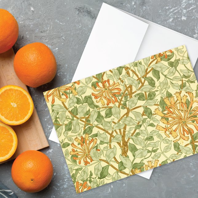 Cartão de Vazio Honeysuckle Floral William Morris (Criador carregado)