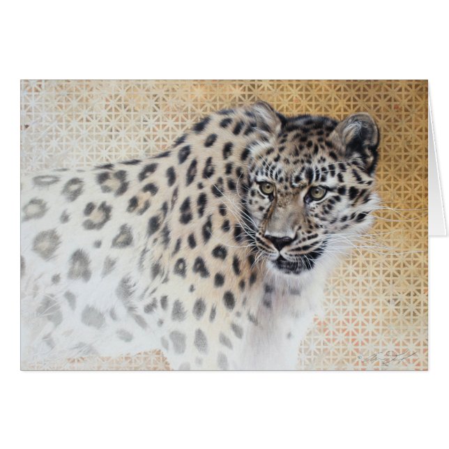 Cartão de Vazio Leopard de Andrew Denman (Frente Horizontal)