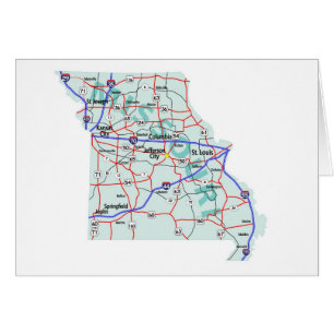 Cartão de Vazio Map Missouri