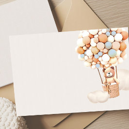 Cartão de Vazio para Balões de Urso Castanho