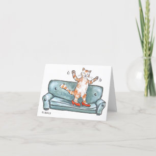 Cartão de vazio para gatos felizes