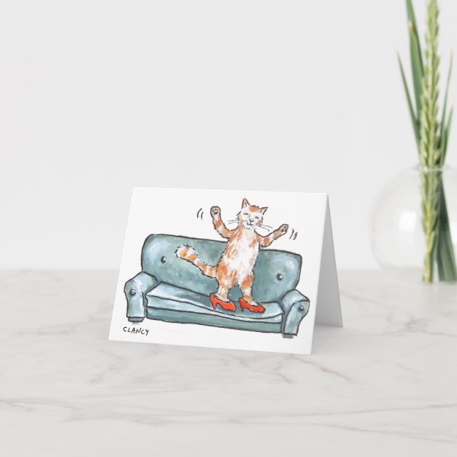 Cartão de vazio para gatos felizes (Frente)