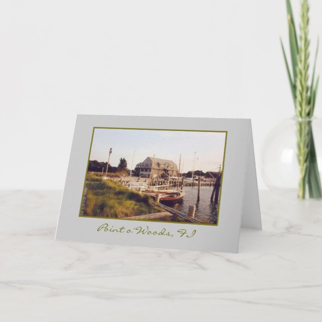 Cartão de Vazio 'Point o' Woods Yacht Club & Marin (Frente)