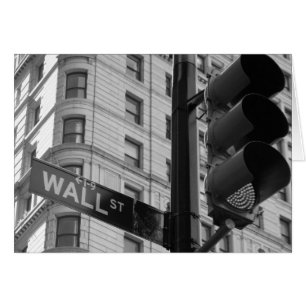 Cartão de Vazio Wall Street New York