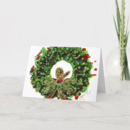 Cartão de Vazio Wreath de Natal
