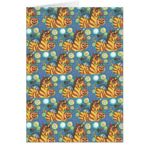 CARTÃO DE Vazio ZEBRA HALLOWEEN DE TRICK OU TRATAM