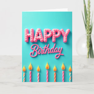Cartão de Vela de Aniversário