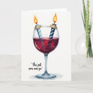 Cartão de Vela de Vidro de Aniversário