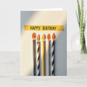 Cartão de Velas de Aniversário Doce