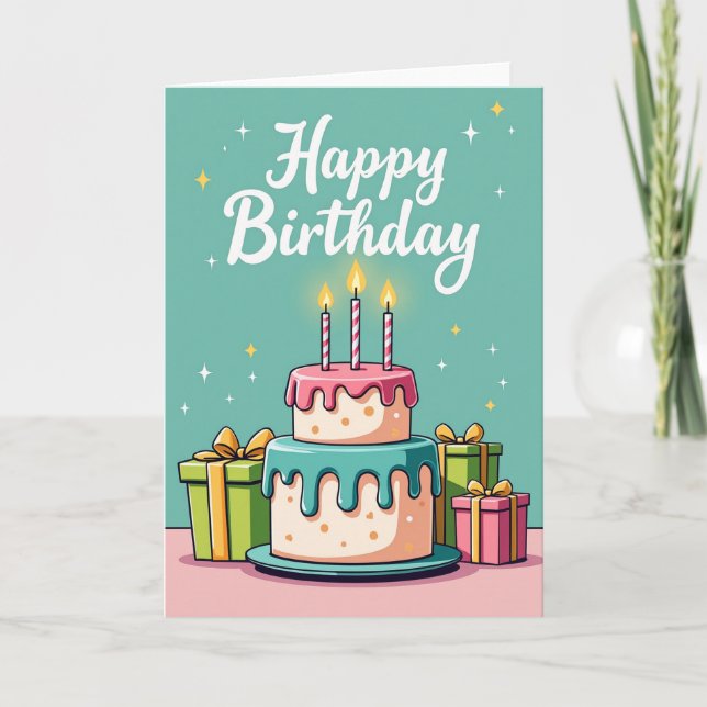 Cartão de Velas de Celebração (Frente)