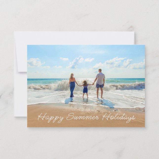 Cartão de Verão com Foto Personalizada (Verso)