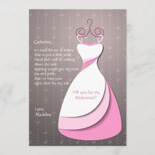 Cartão de Vestido Bridesmaid