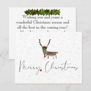 Cartão de Vestido Feliz de Natal