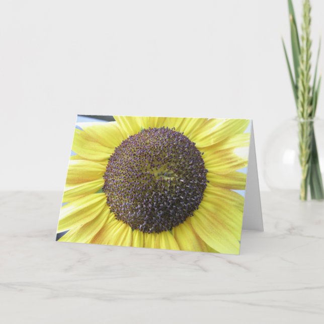 Cartão de Vestir Girassol Amarelo (Frente)