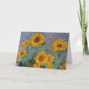 Cartão de Vestir Girassol, Monet Sunflower
