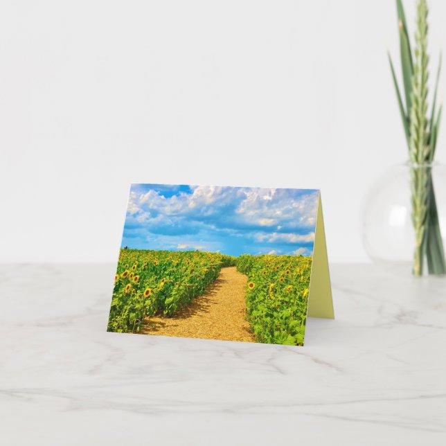 Cartão de Via de Girassol (Frente)