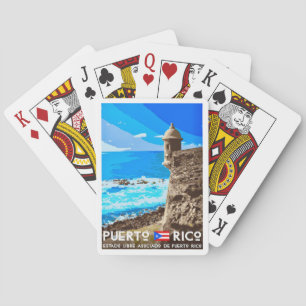 Cartão de viagem de Porto Rico Cartas de baralho