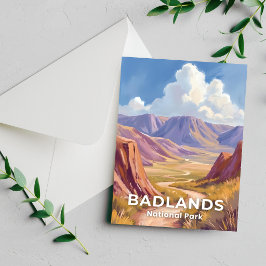 Cartão de Viagem Parque Nacional Badlands Dakota d