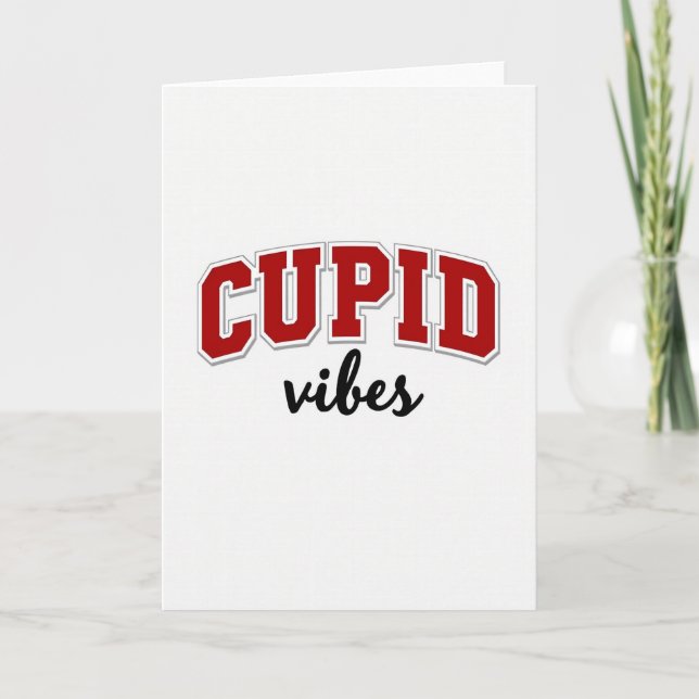 Cartão de Vibes do Cupido Minimalista (Frente)