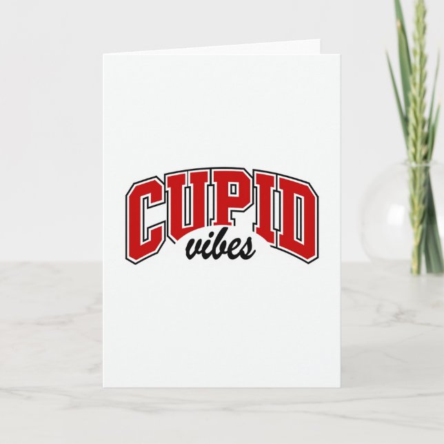 Cartão de Vibes do Cupido Simples (Frente)