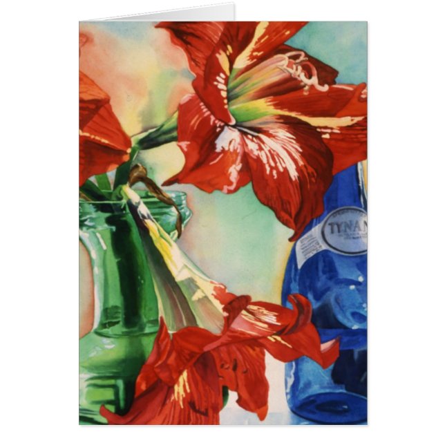 Cartão "de vidro" verde e azul (Frente)