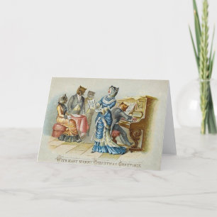 Cartão de Vintage Cat Christmas