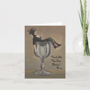 Cartão de Vintage Confie em mim, você pode dançar!