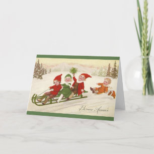 Cartão de Vintage de Ano Novo