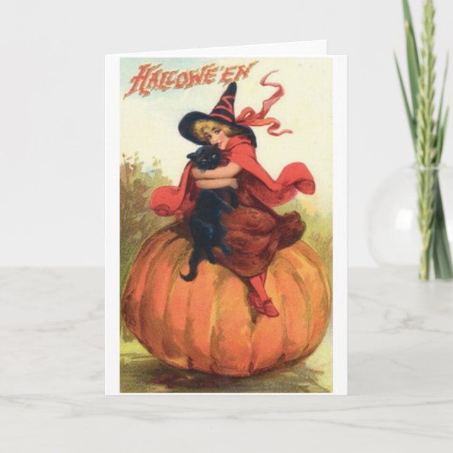 Cartão de Vintage Halloween (Frente)
