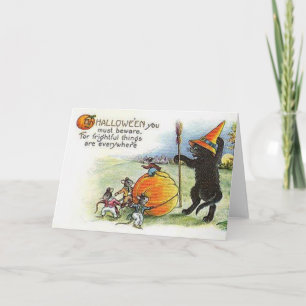 Cartão de Vintage Halloween
