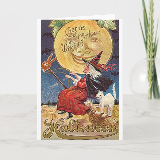 Cartão de Vintage Halloween (Frente)