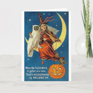 Cartão de Vintage Halloween