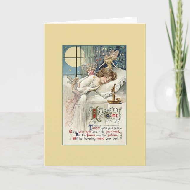 Cartão de Vintage Halloween (Frente)