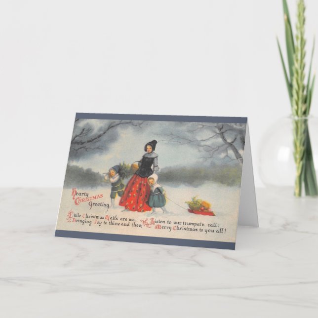 Cartão de Vintage Heart Christmas (Frente)