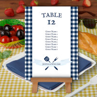 Cartão de Vintage Marinho Azul Gingham