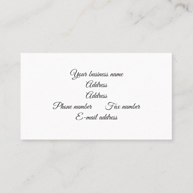 Cartão de visita (Verso)