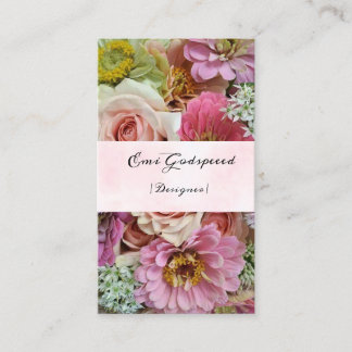 CARTÃO DE VISITA たくさんの花のオシャレな名刺