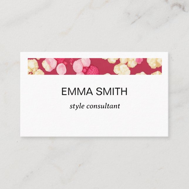 CARTÃO DE VISITA キュートなポップコーン柄の名刺 (Frente)