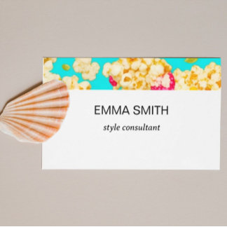 CARTÃO DE VISITA キュートなポップコーン柄の名刺