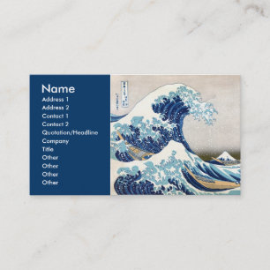 Cartão De Visita 北 斎 Onda do Excelente Fora de Kanagawa Hokusai