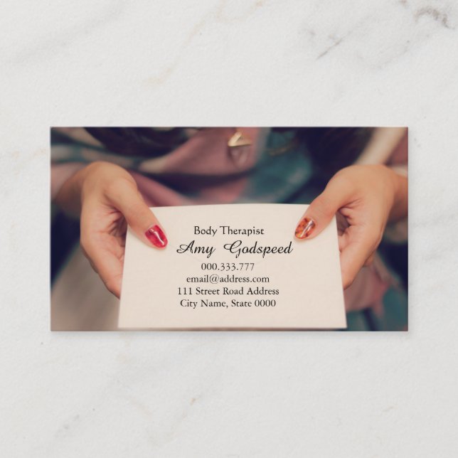 CARTÃO DE VISITA 女性の自己紹介カード　オシャレ (Frente)