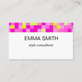 CARTÃO DE VISITA 鮮やかなギンガムチェックのキュートな名刺