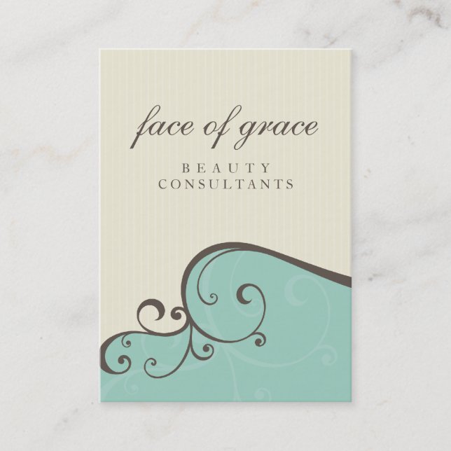 Cartão De Visita 044 Rachelle: elegantemente delicado 5 (Frente)