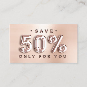 Cartão De Visita 100 INSERIR CÓDIGO QRCODE 50%OFF ROSA Inserir Balõ
