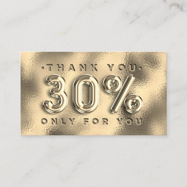 Cartão De Visita 100 INSERIR O Logotipo QRCODE 30%OFF Dourado Obrig (Frente)