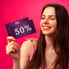 Cartão De Visita 100 INSIRA O CÓDIGO QRCODE 50% OFF Logotipo Person