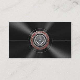 Cartão De Visita [100] Mestre Mason - Praça Prata e Bússolas