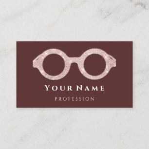 Cartão De Visita 100 Ópticos de Rosa Óptica de Atenção Óptica Óptic