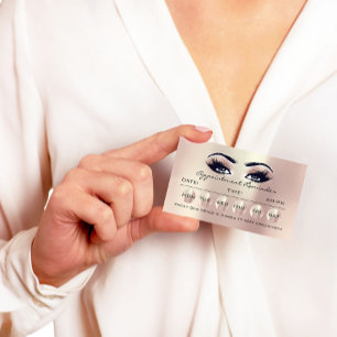 Cartão De Visita 100 placas lembretes de compromisso Lashes de ativ