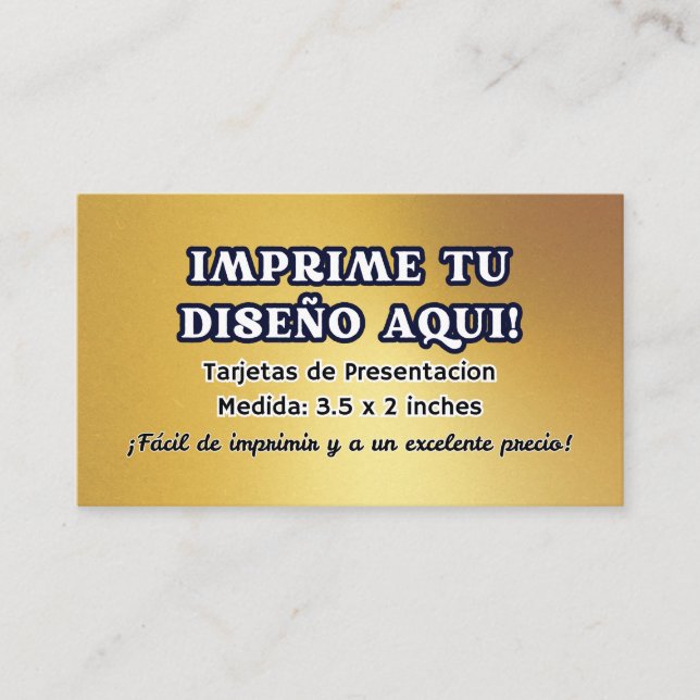 Cartão De Visita 100 Tarjetas Impresion de Tarjetas para Negocio (Frente)